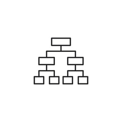 Hierarchical structure icon. Diagram symbol modern, simple, vector, icon for website design, mobile app, ui. Vector Illustration