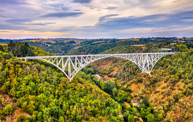 The Viaur Viaduct, a railway bridge in Aveyron - Occitanie, France