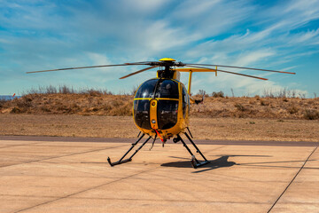 yellow helicopter