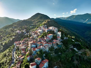 Gordijnen The town of Triora in the italian region of Liguria. © ottaviocamb