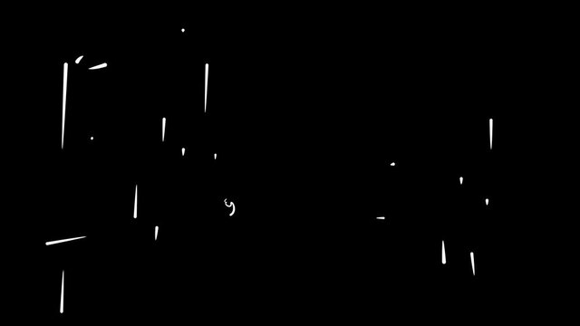 A Sketch of the city street with houses.