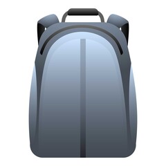 Plastic backpack icon. Cartoon of plastic backpack vector icon for web design isolated on white background