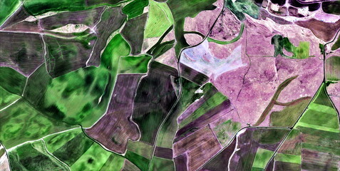 the east coast light,  texture, abstract photography of the Spain fields from the air, aerial view,...
