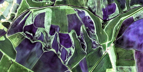 night colors  texture, abstract photography of the Spain fields from the air, aerial view,...