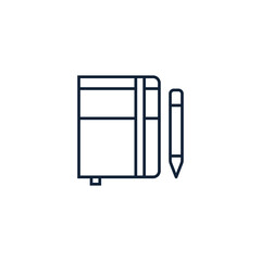 Sketchbook Modern Simple Vector Icon