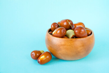Chinese date fruits-Ziziphus jujuba. Useful plants. Proper nutrition, diet.