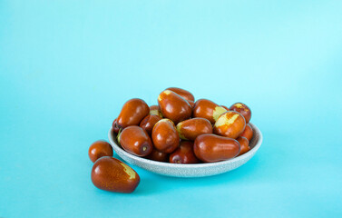 Chinese date fruits-Ziziphus jujuba. Useful plants. Proper nutrition, diet.