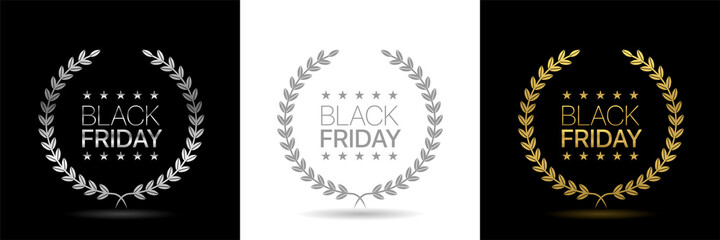 Black friday label set