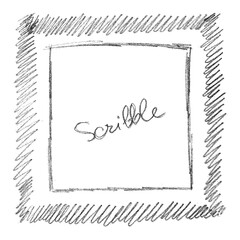 Hand drawn frame isolated on white background