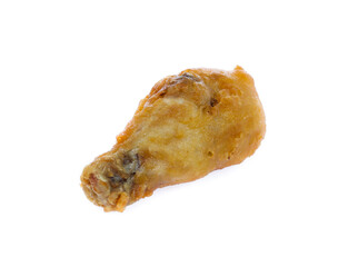 fried leg chicken isolated