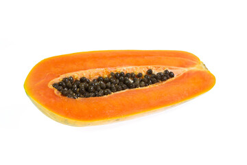 papaya isolated on white