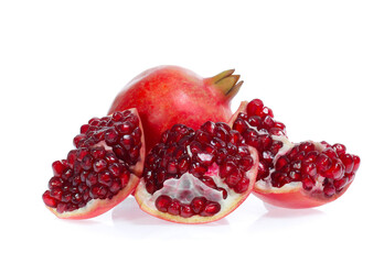 Pomegranate   isolated on white background