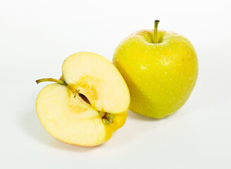 yellow apples isolated