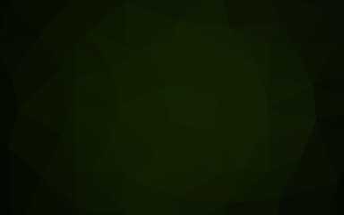 Obraz premium Dark Green vector abstract polygonal texture.