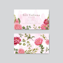 Floral business card template