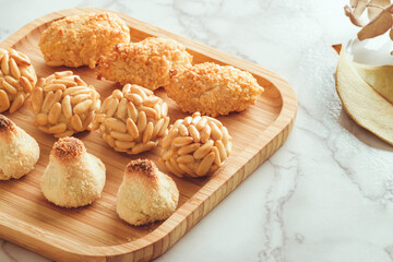 Panellets, postre típico catalan para el día de la castañanda