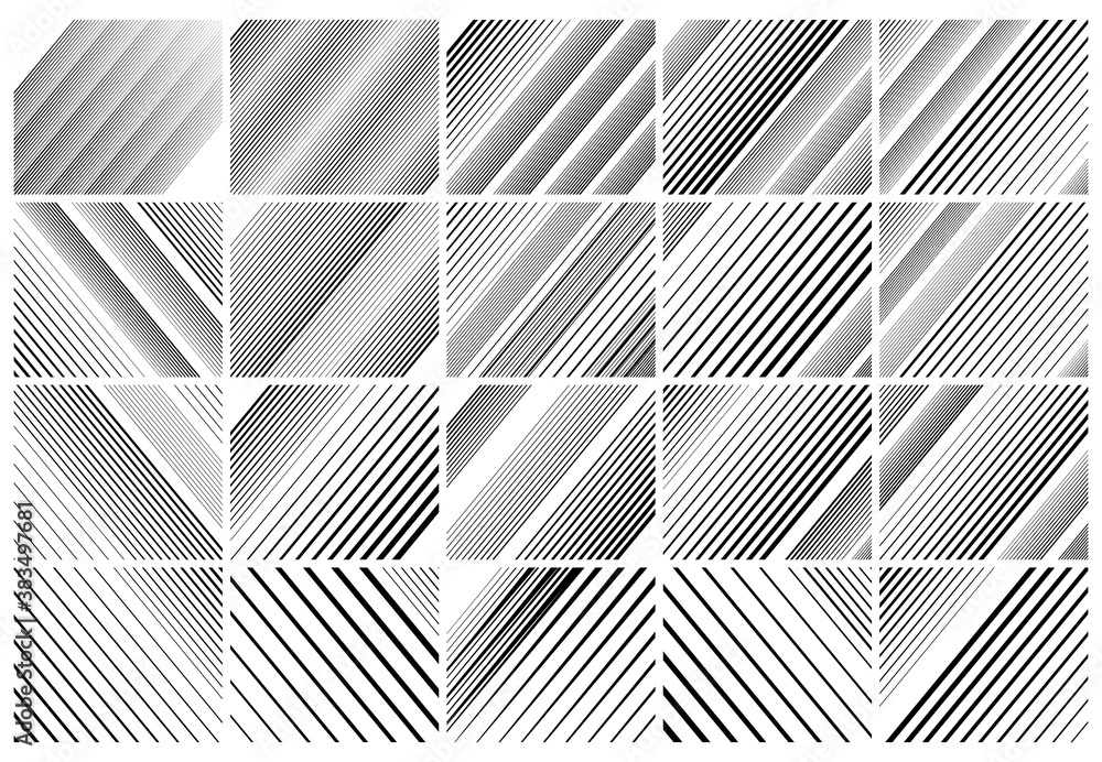 Poster halftone diagonal, oblique, slanting parallel and random lines,stripes pattern and background.lines 