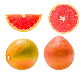 fresh grapefruit  isolated on white background