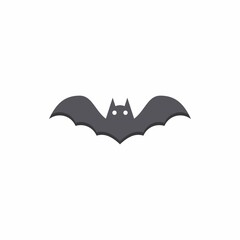 Fototapeta premium Halloween bat icon with glowing eyes, Halloween holiday.