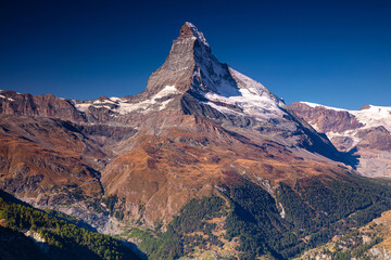 Matterhorn, Swiss Alps. Landscape image of Swiss Alps with the Matterhorn during beautiful autumn sunrise.