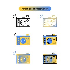 Variant icon style of camera photo