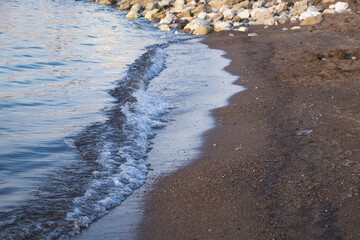 Waves seaside, clear water