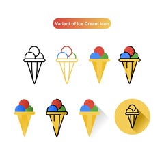 Variant icon of ice cream