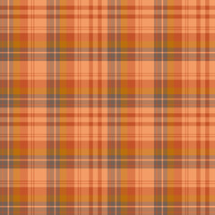 Seamless pattern in orange and brown colors for plaid, fabric, textile, clothes, tablecloth and other things. Vector image.
