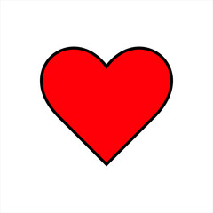 Romantic Heart Icon vector flat design in trendy style for Marriage Celebration.eps 10