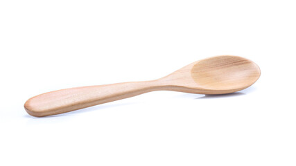 spoon wood isolated on white background