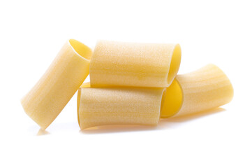 dry Italian pasta isolated on white background