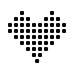 Romantic Heart Icon vector flat design in trendy style for Marriage Celebration.eps 10