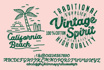 Hand drawn calligraphy typeface for logos.Outdoor poster advertising inspired font.