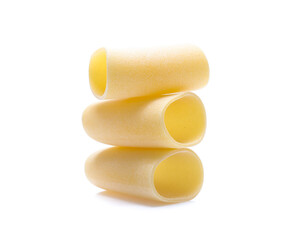 dry Italian pasta isolated on white background