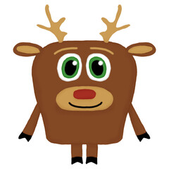 isolated cute deer on a white background