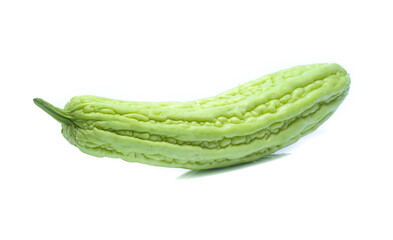 Bitter melon or  Bitter gourd on white background