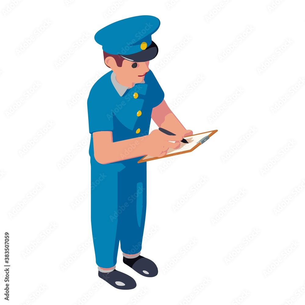 Poster postman service sign icon. isometric of postman service sign vector icon for web design isolated on 