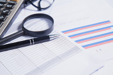 Financial accounting stock market graphs analysis