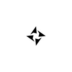 black and white stars icon logo vector