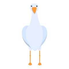 Nature stork icon. Cartoon of nature stork vector icon for web design isolated on white background