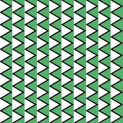 Vector seamless pattern texture background with geometric shapes, colored in green, white, black colors.