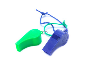 sport whistle isolated on white background