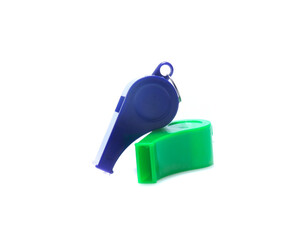 sport whistle isolated on white background