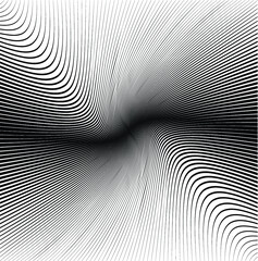 Fototapeta premium Abstract warped Diagonal Striped Background . Vector curved twisted slanting, waved lines texture 