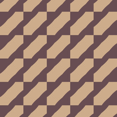 Vector seamless pattern texture background with geometric shapes, colored in brown colors