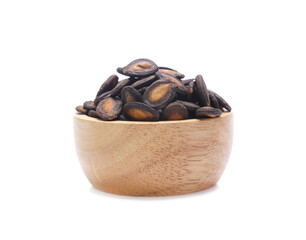 dry watermelon seed on white background