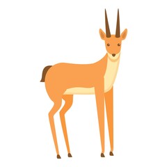 Animal gazelle icon. Cartoon of animal gazelle vector icon for web design isolated on white background