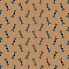 Vector seamless pattern texture background with geometric shapes, colored in brown, blue, black colors.