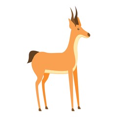Oryx gazelle icon. Cartoon of oryx gazelle vector icon for web design isolated on white background