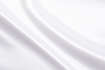 Fototapeta na wymiar White fabric texture background, clean white soft cloth smooth texture